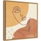 Through the Window III (Face) by Laura Marshall 16-in. W x 16-in. H. Canvas Wall Art Print Framed in Natural